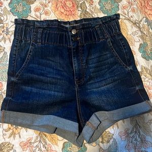 Navy Blue High Wasted Shorts